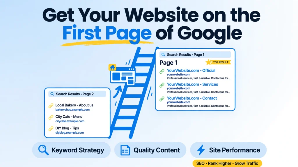 How to get your website on the first page of Google