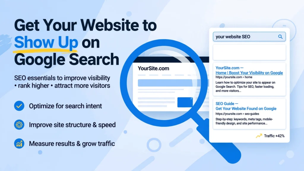 How to get your website to show up on Google search